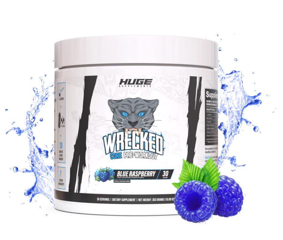 Huge Supplements- Wrecked Core-Blue Raspberry