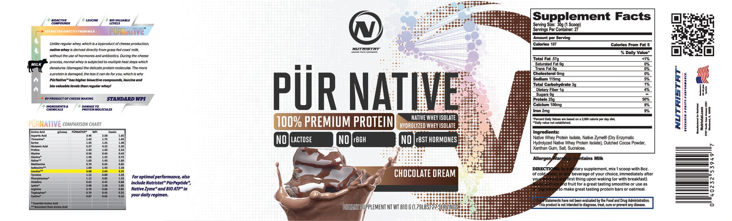 NUTRISTAT PUR NATIVE-Chocolate Dream 2lb