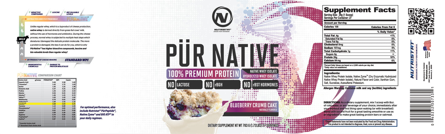 NUTRISTAT PUR NATIVE-Blueberry Crumb Cake 2lb