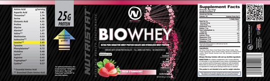 NUTRISTAT BIO WHEY- Fresh Strawberry 2lb