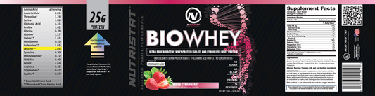 NUTRISTAT BIO WHEY- Fresh Strawberry 5lb