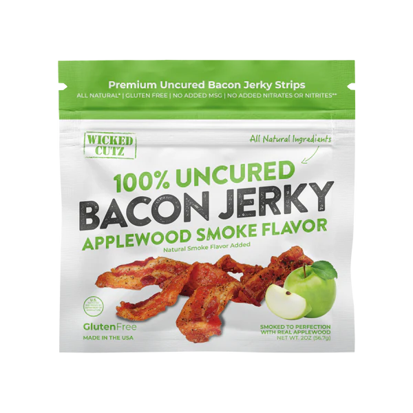 WICKED CUTZ BACON JERKY-Applewood Smoked Bacon