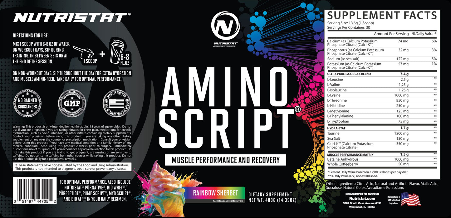 NUTRISTAT AMINO SCRIPT-Rainbow Sherbet