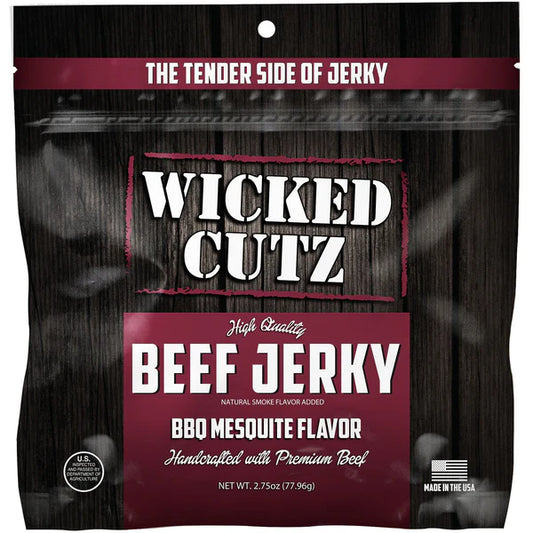 WICKED CUTZ BEEF JERKY-BBQ Mesquite