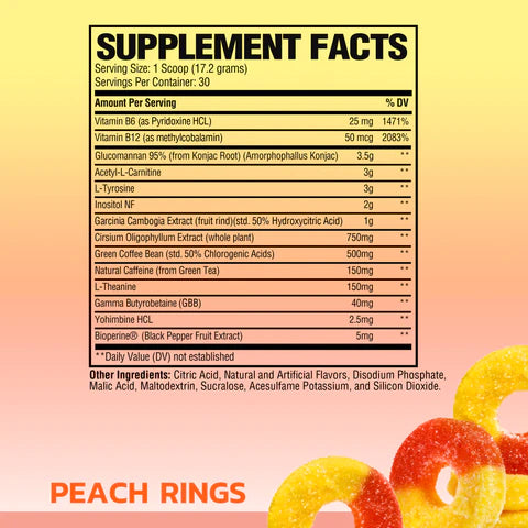 Raw Nutrition Burn-Peach Rings