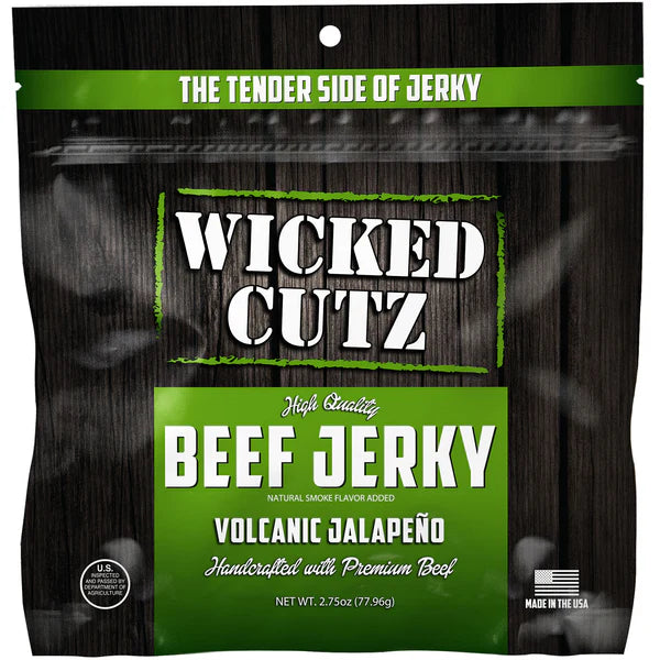 WICKED CUTZ BEEF JERKY-Volcanic Jalapeno