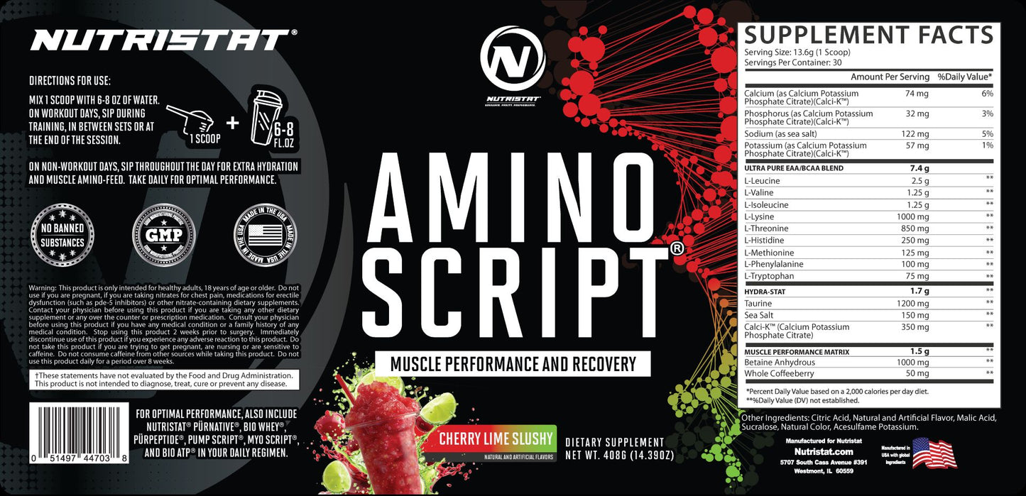 NUTRISTAT AMINO SCRIPT-Cherry Lime Slushie