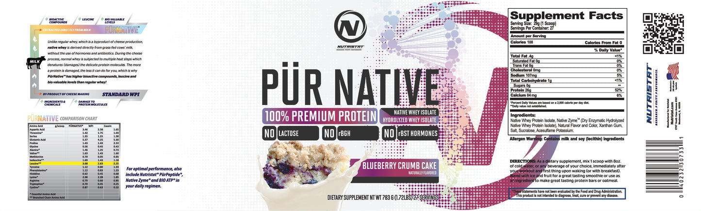 NUTRISTAT PUR NATIVE-Blueberry Crumb Cake 2lb