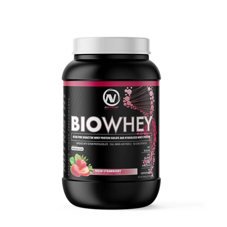 NUTRISTAT BIO WHEY- Fresh Strawberry 2lb